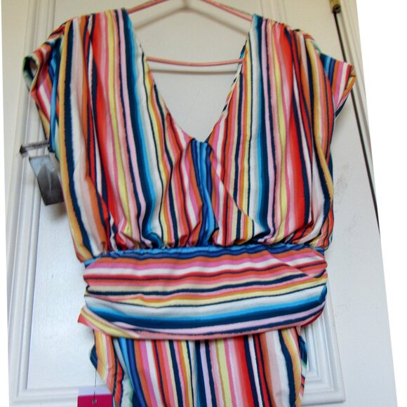 $142 Vince Camuto Women's One Piece Swimsuit Multi Size 10 - Picture 2 of 7